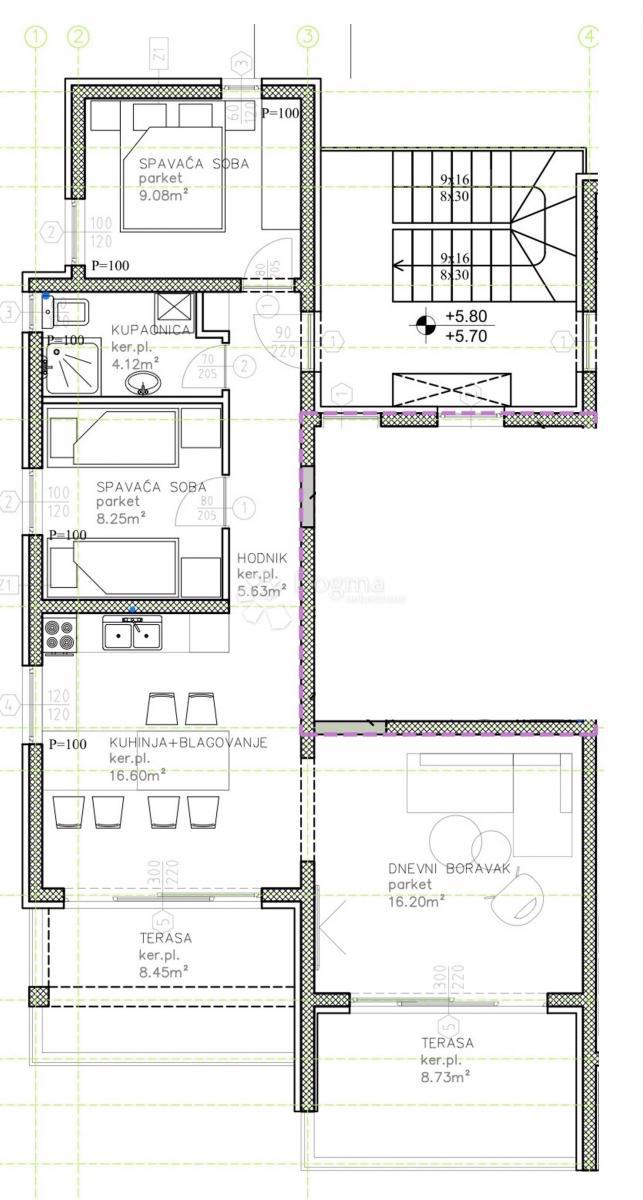 Allogio Povljana, 80,33m2