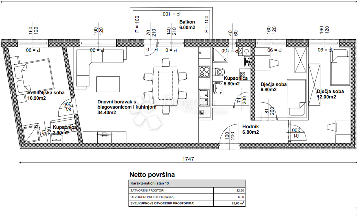 Allogio Centar, Koprivnica, DA, 47m2