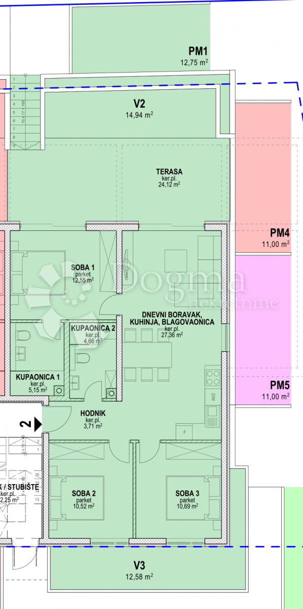 Allogio Povljana, 98,76m2