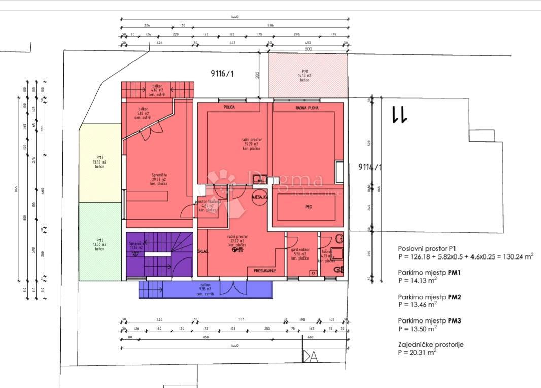 Locale commerciale Donja Dubrava, 130m2