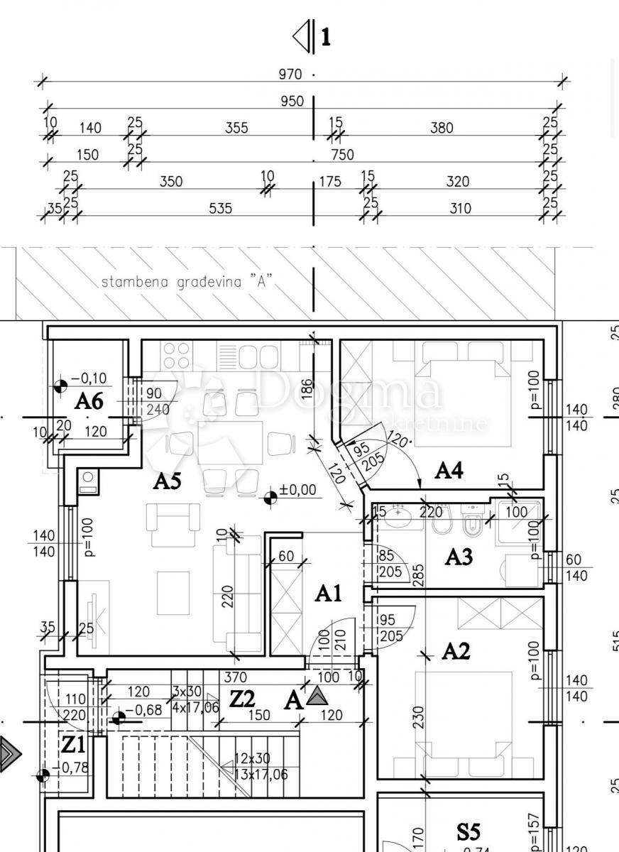 Allogio Kaštanjer, Pula, 54,96m2