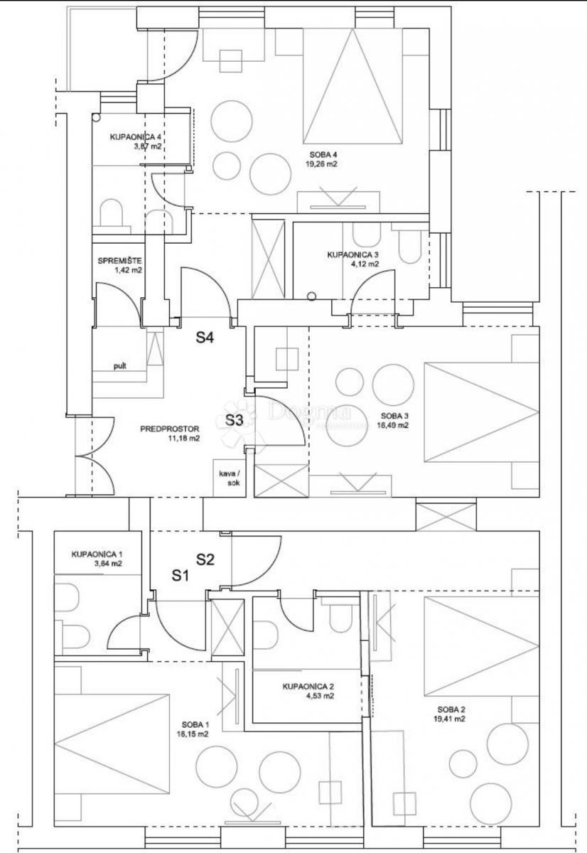 Locale commerciale Donji grad, Donji Grad, 100m2