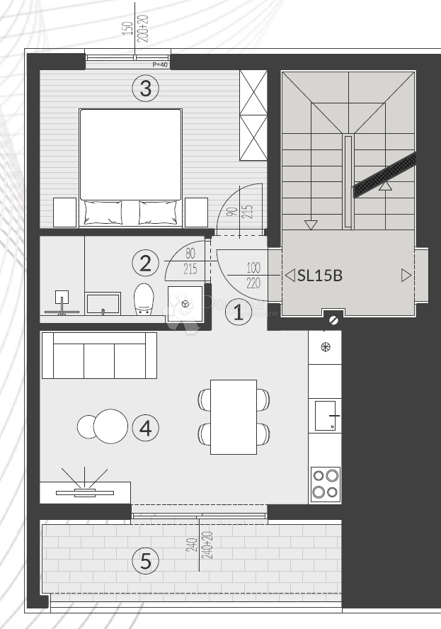 Allogio Štinjan, Pula, 57,13m2