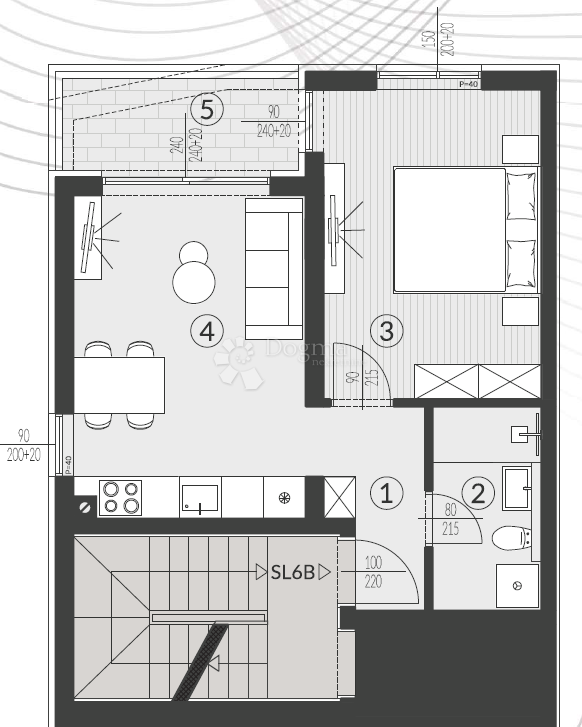 Allogio Štinjan, Pula, 57,13m2