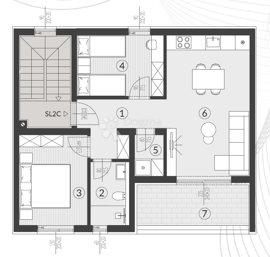 Allogio Štinjan, Pula, 57,13m2