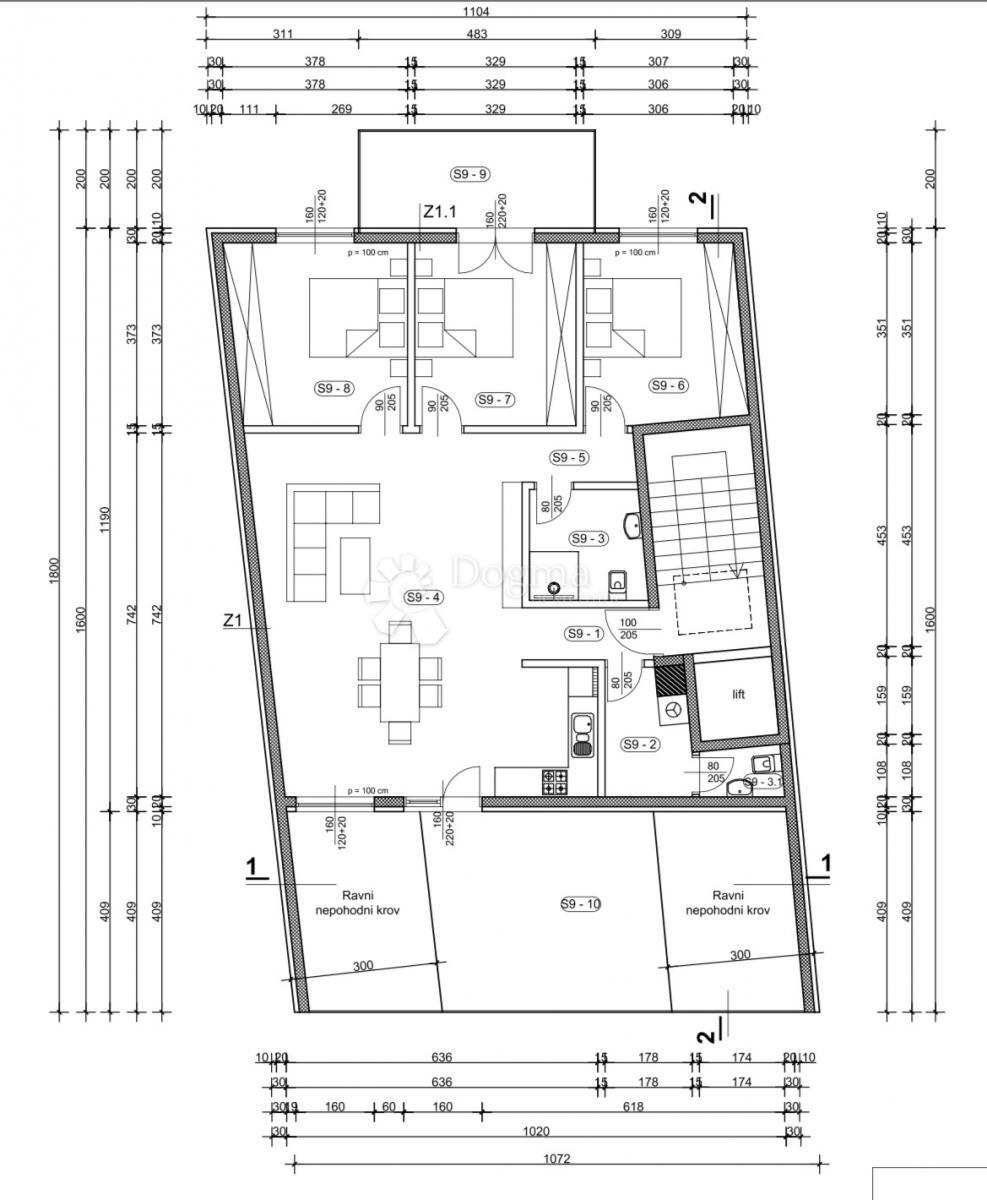 Allogio Kustošija, Črnomerec, 73,92m2