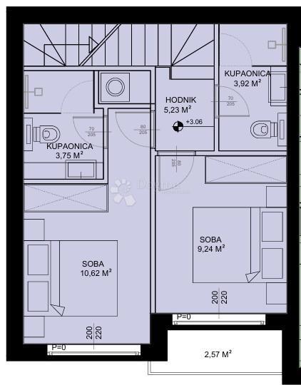 Allogio Sveti Petar na Moru, Sveti Filip I Jakov, 79,80m2