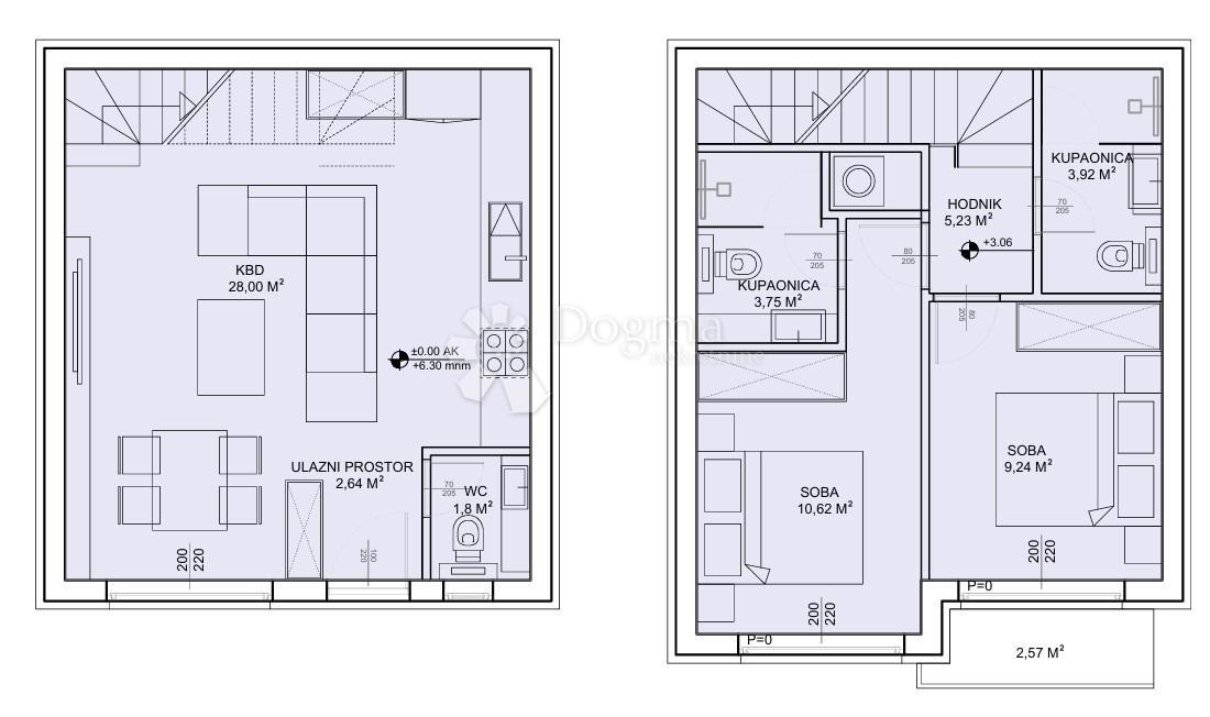 Allogio Sveti Petar na Moru, Sveti Filip I Jakov, 79,80m2