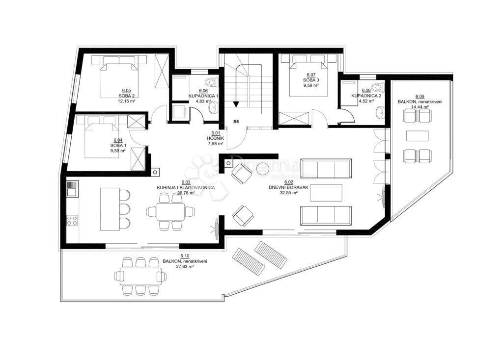Appartamento Povile, Novi Vinodolski, 115,99m2