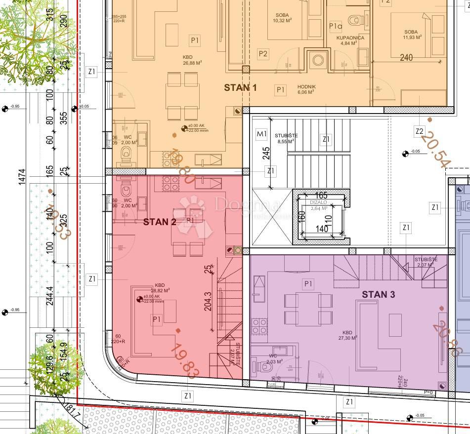 Allogio Sveti Petar na Moru, Sveti Filip I Jakov, 67,88m2