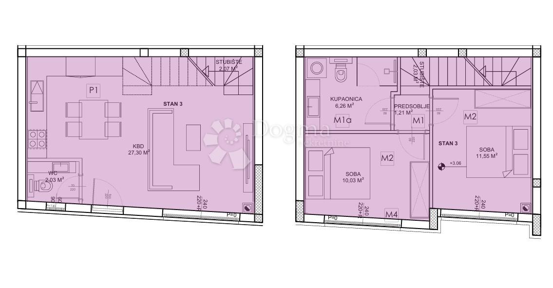 Allogio Sveti Petar na Moru, Sveti Filip I Jakov, 67,88m2