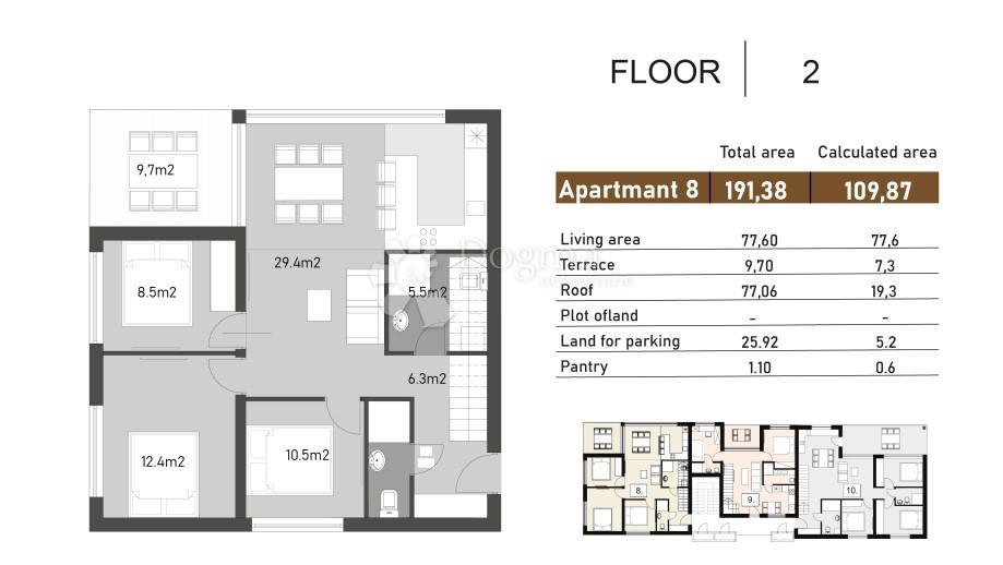Allogio Zaton, Nin, 67,67m2