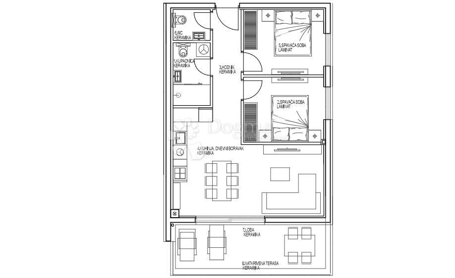Allogio Primošten, 68,36m2