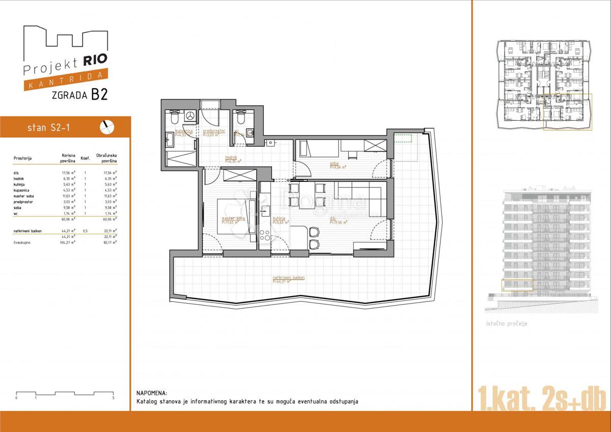 Allogio Kantrida, Rijeka, 124,61m2