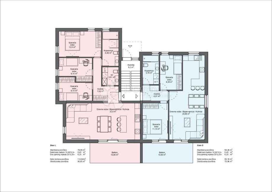 Allogio Meterize, Šibenik, 90,65m2