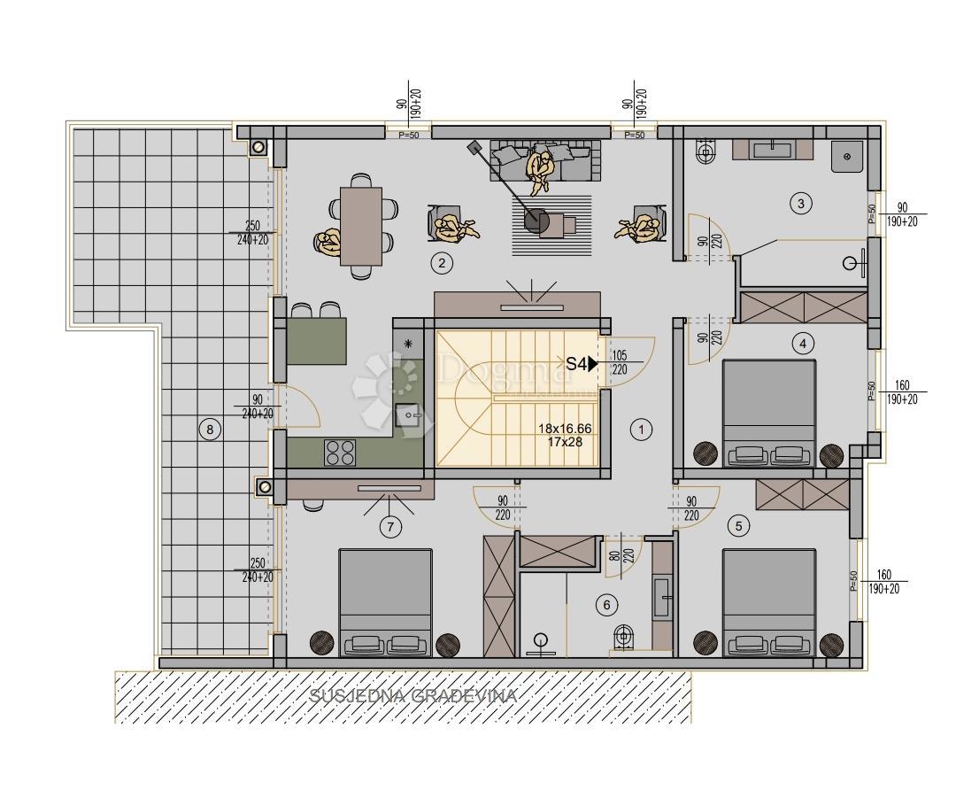 Allogio Kaštanjer, Pula, 72,42m2