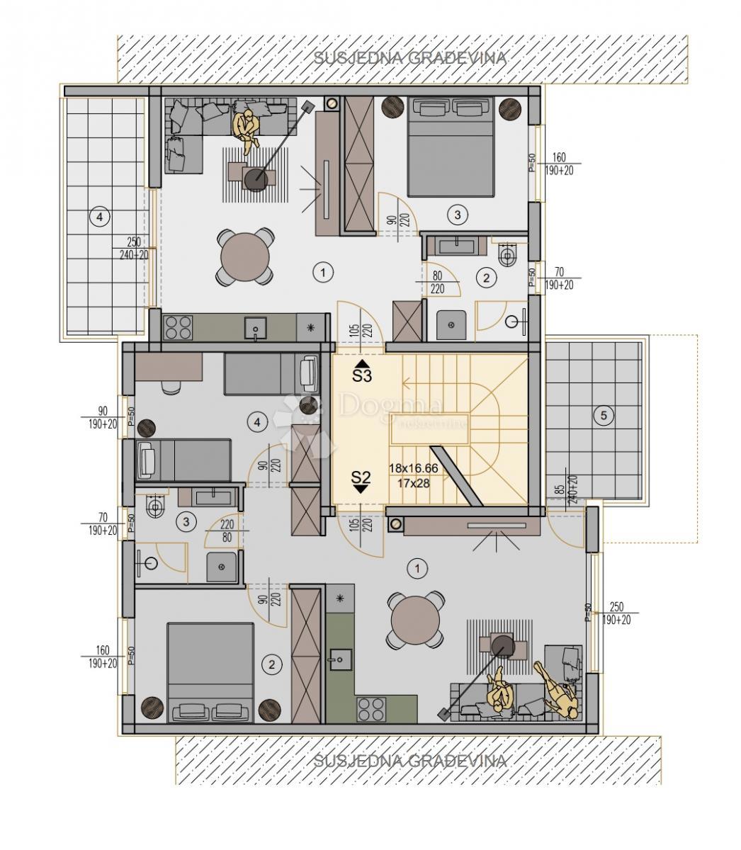 Allogio Kaštanjer, Pula, 72,42m2