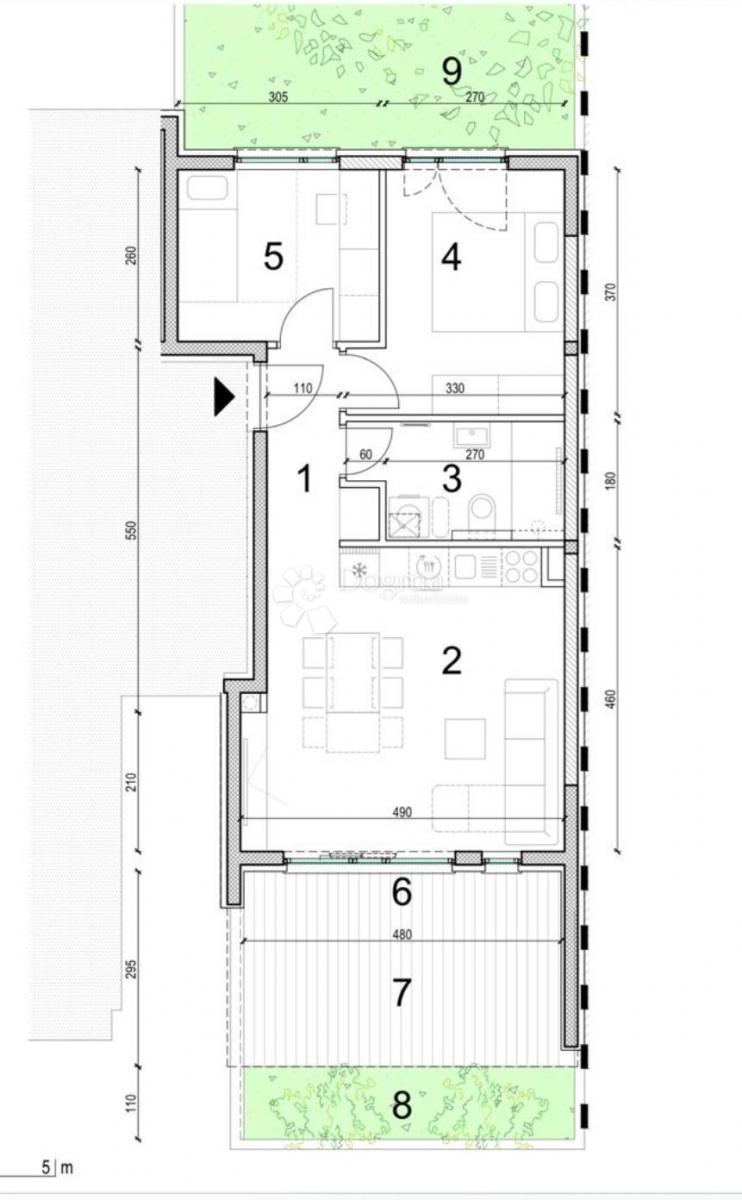 Appartamento Gajac, Novalja, 168m2