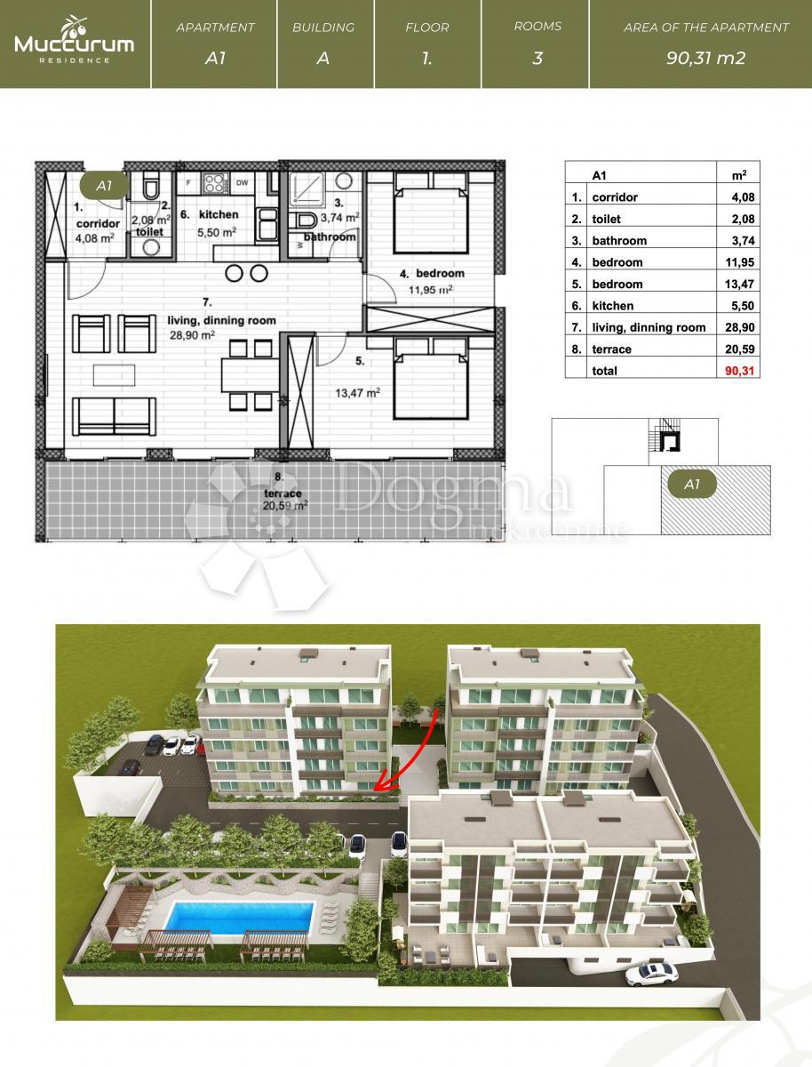 Allogio Makarska, 69,70m2