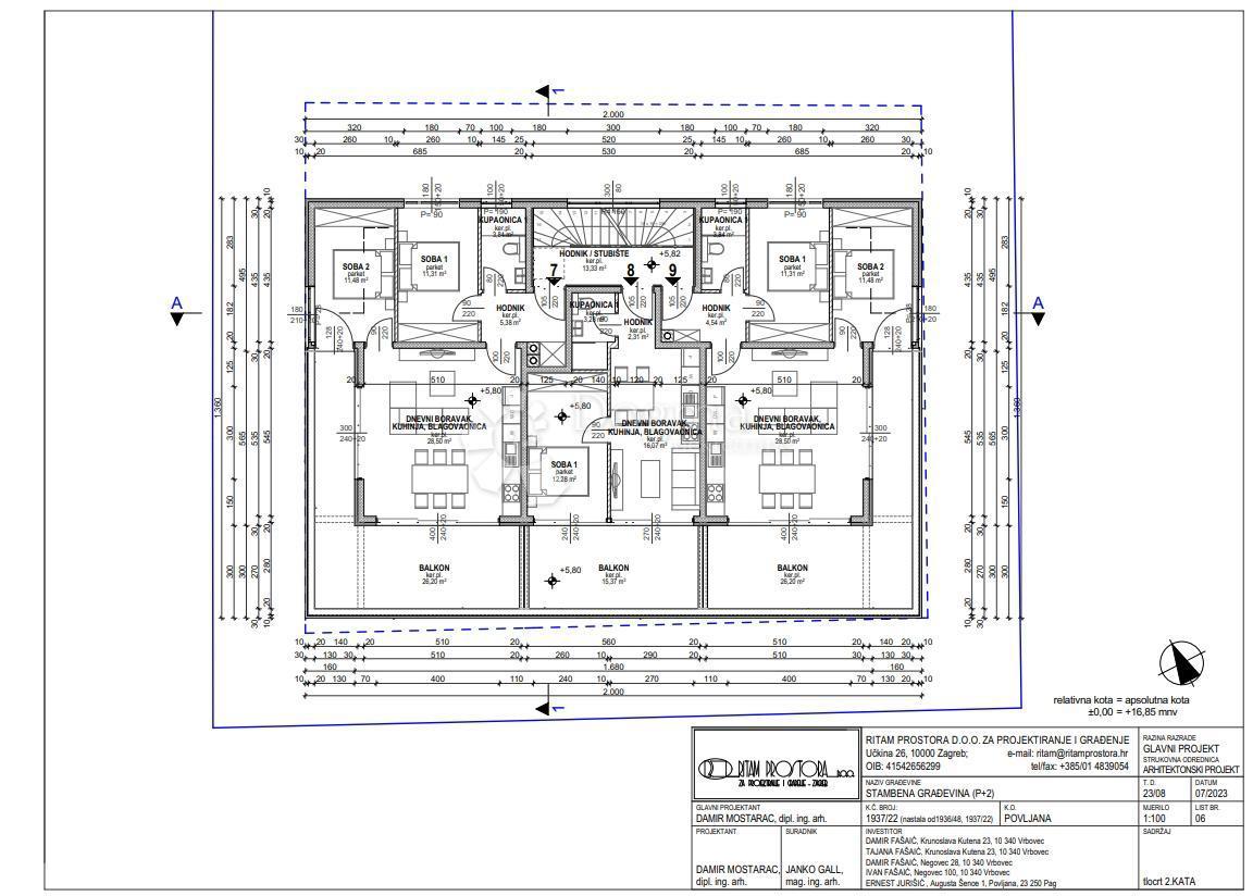 Allogio Povljana, 72,77m2