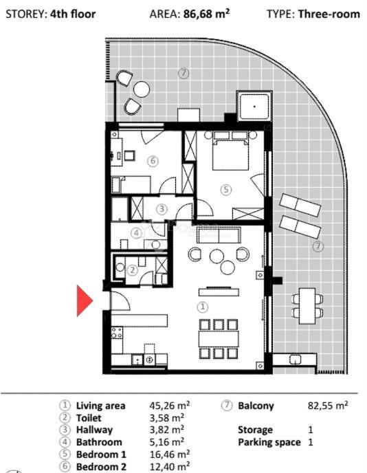 Allogio Umag, 66,90m2