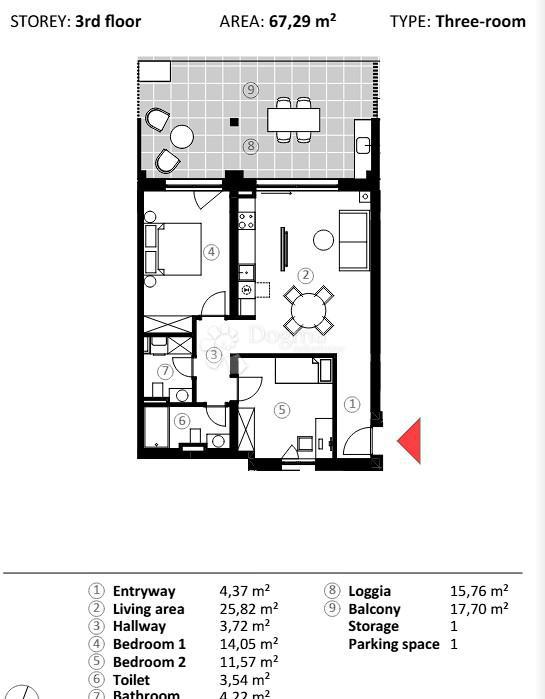 Allogio Umag, 66,90m2