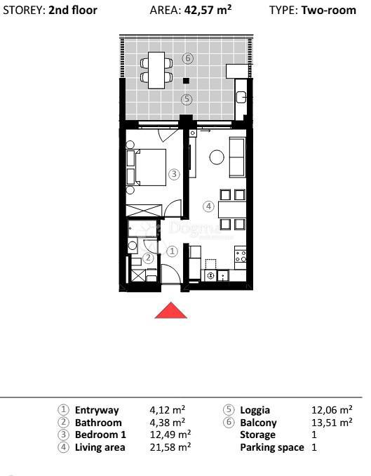 Allogio Umag, 66,90m2