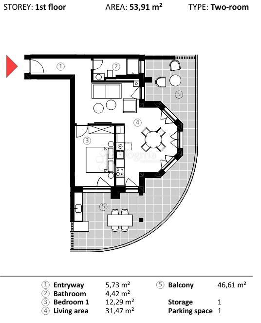 Allogio Umag, 66,90m2