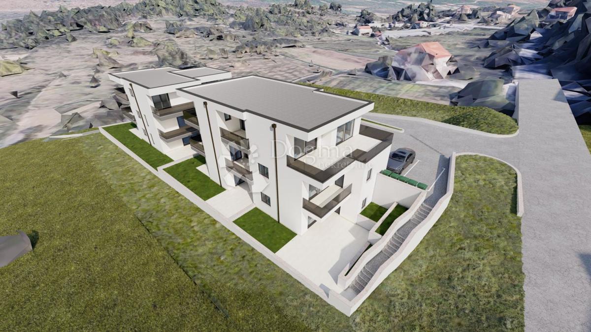 Appartamento con una camera e balcone in nuova costruzione – Tranquillità e comfort vicino a Spalato