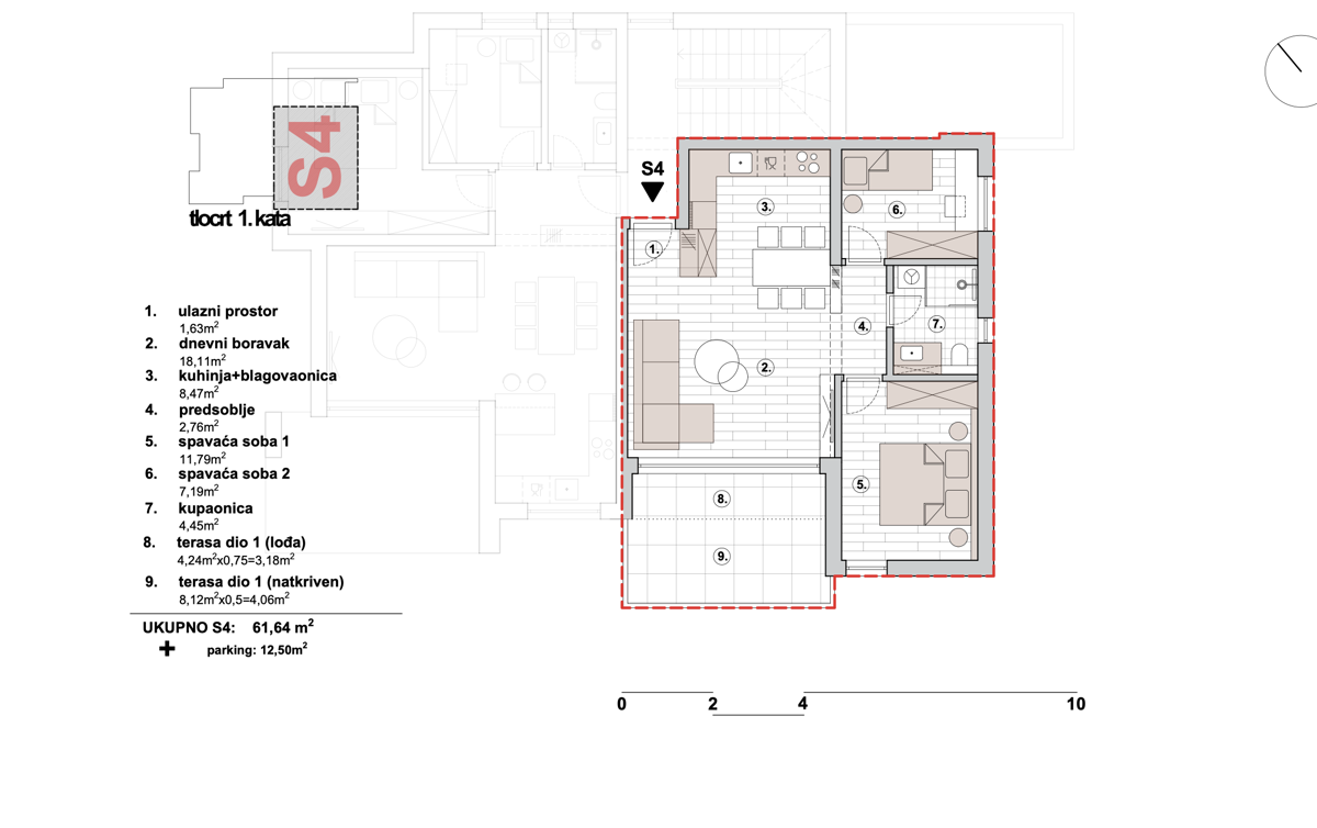 Allogio Primošten, 66,64m2