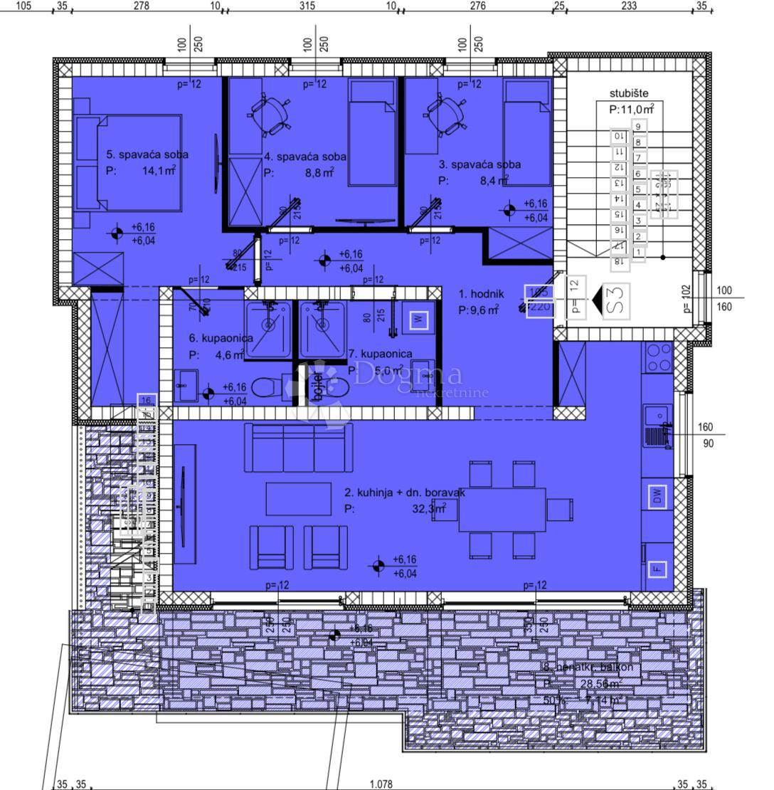 Allogio Kožino, Zadar - Okolica, 124,58m2
