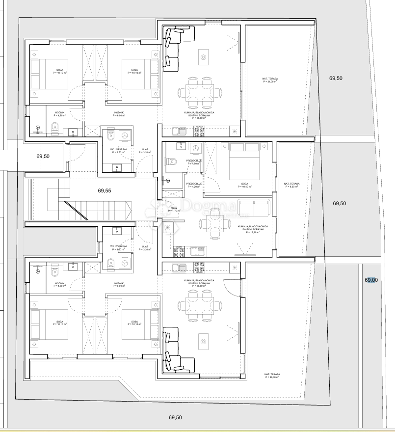 Allogio Bili brig, Zadar, 56,26m2