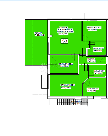 IN VENDITA – APPARTAMENTO TRILOCALE A VODICE, MIGLIORE POSIZIONE, PIANO TERRA