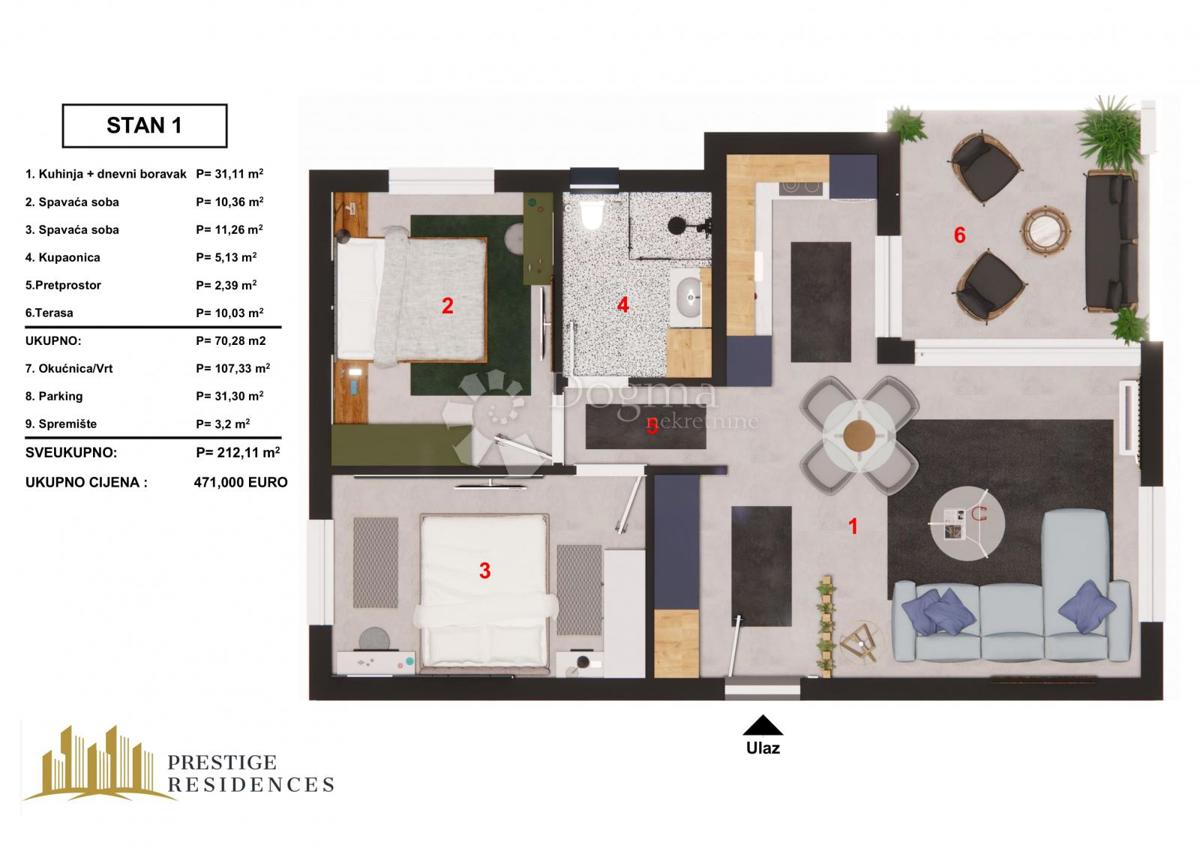 Allogio Brodarica, Šibenik - Okolica, 70,97m2