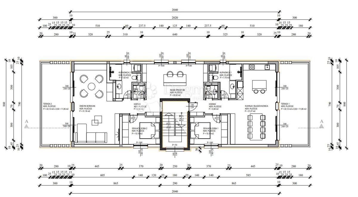Allogio Petrčane, Zadar - Okolica, 166,38m2