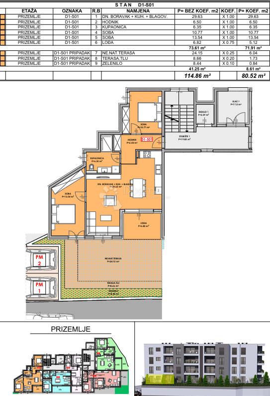 Allogio Omiš, 80,52m2
