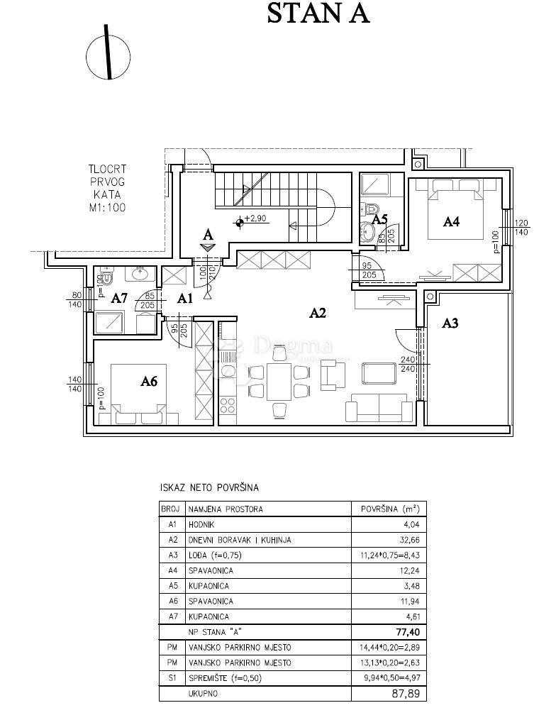 Allogio Šijana, Pula, 54,57m2