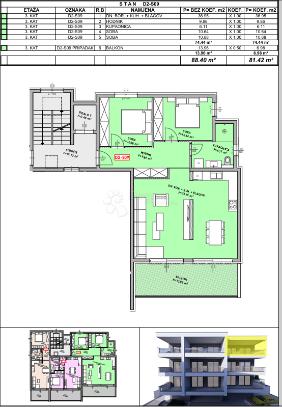 Allogio Omiš, 49,74m2