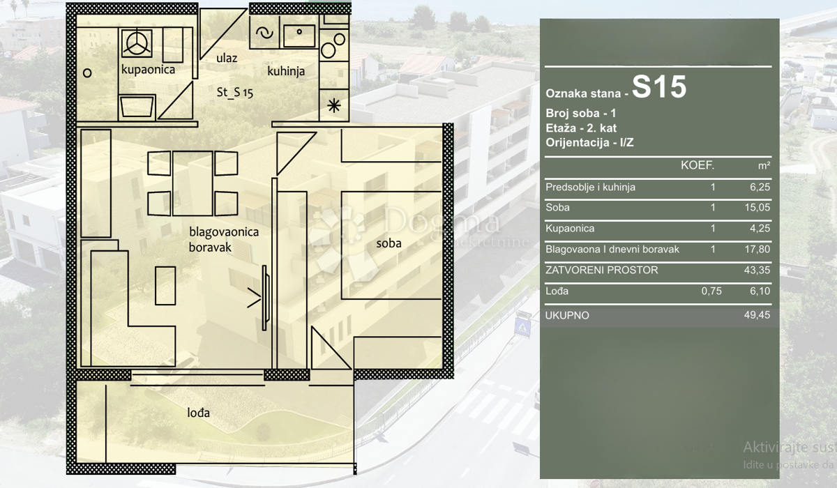 Allogio Travarica, Trogir, 49,45m2