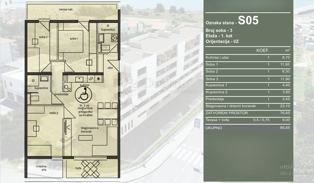 Allogio Travarica, Trogir, 85,65m2