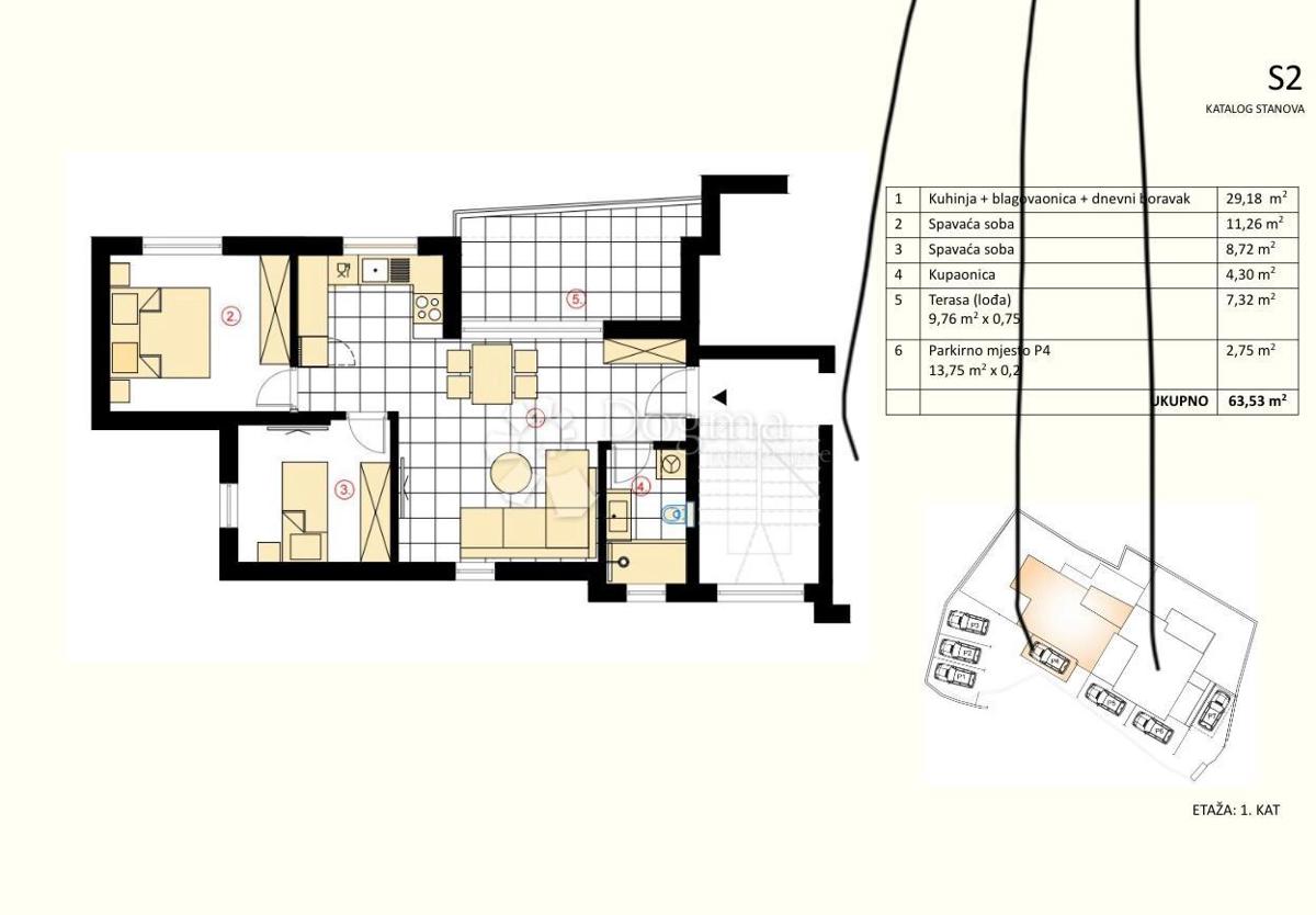 Allogio Murter, 91,06m2