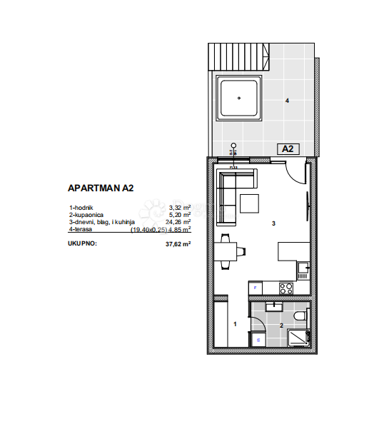 Allogio Arbanija, Trogir - Okolica, 75,58m2