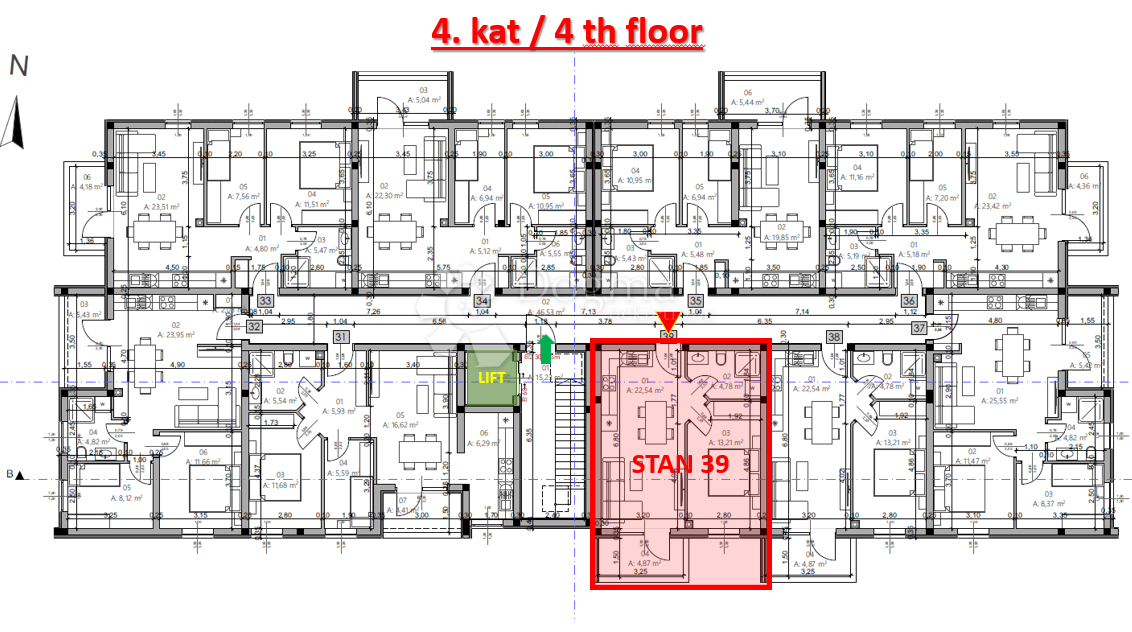 Allogio Monvidal, Pula, 54,96m2