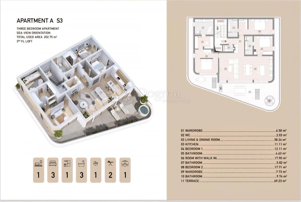 Allogio Opatija, 133,50m2