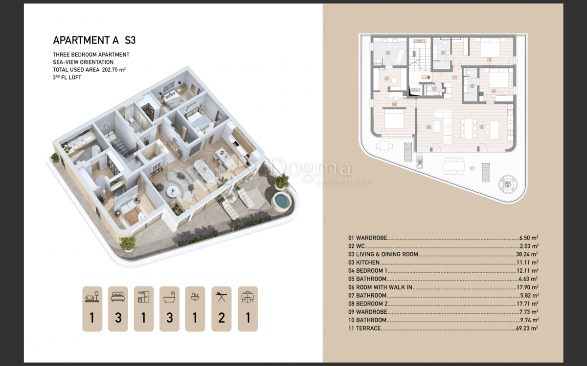 Allogio Opatija - Centar, Opatija, 202,80m2