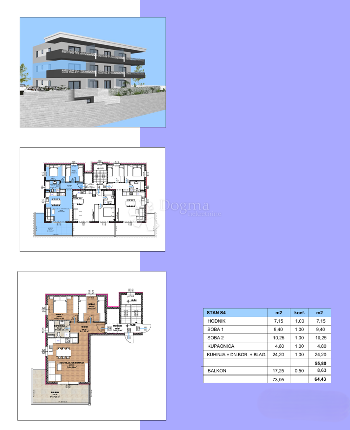 Allogio Promajna, Baška Voda, 67,15m2