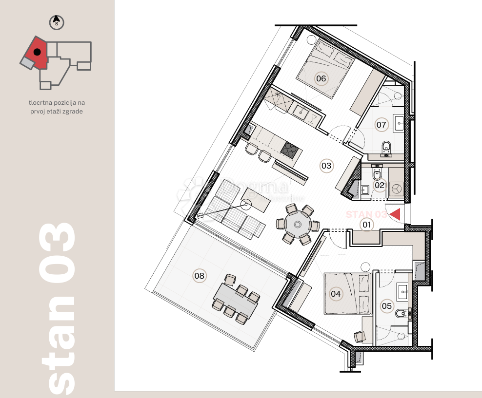 Allogio Jesenice, Dugi Rat, 96,79m2