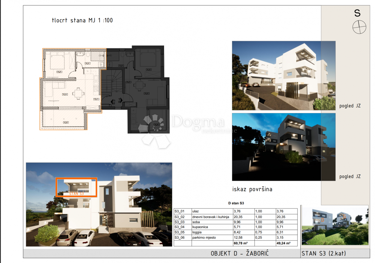 Allogio Žaborić, Šibenik - Okolica, 49,05m2