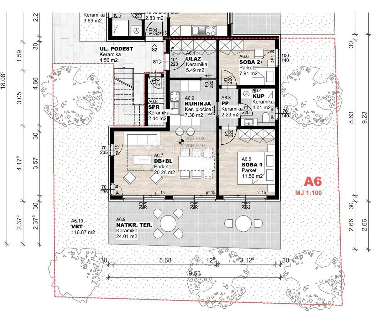 Allogio Povljana, 55,22m2