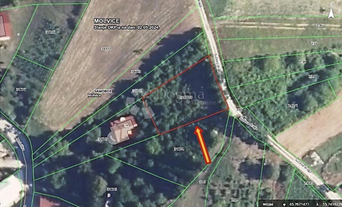 Terreno edificabile Molvice, Samobor - Okolica, 936m2